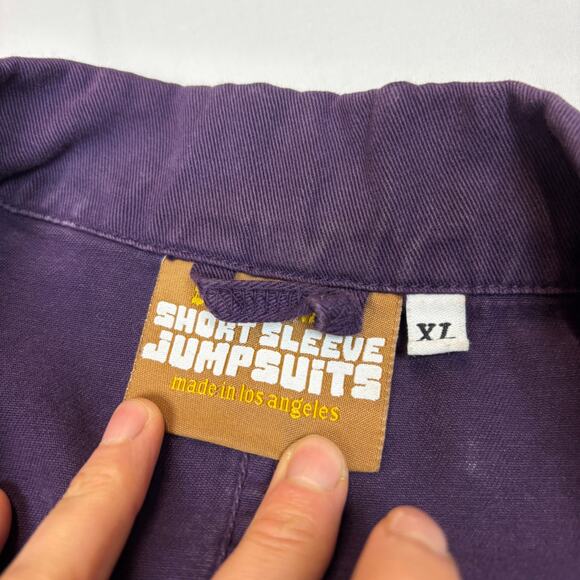 Big Bud Press Purple Short Sleeve Jumpsuit Women's XL Boho Indie Twee - Picture 4 of 11